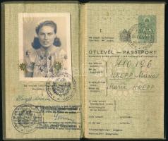 1941 Magyar Királyság útlevél keményfedeles, német vízummal