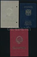cca 1980 3 db jugoszláv útlevél, hiányos fotókkal.
