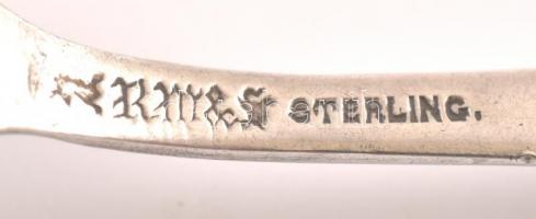 Ezüst(Ag) 2 db mokkás kanál, jelzett, h: 9,6 cm, nettó: 15,4 g