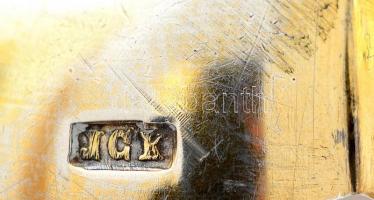 Ezüst(Ag) csavart nyelű 4 karéjos díszkanál, h: 17 cm, nettó: 51,7 g