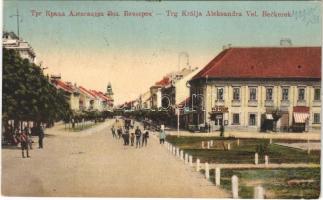 1929 Nagybecskerek, Zrenjanin, Veliki Beckerek; Trg Králja Aleksandra / tér, gyógyszertár / square, pharmacy
