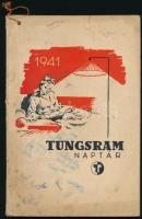1941 Tungsram naptár, kissé piszkos borítóval