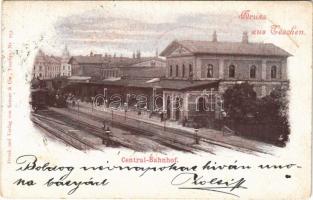1899 (Vorläufer) Cesky Tesín, Teschen; Central-Bahnhof / railway station