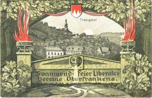 Trebgast, Sonnwendfeier Liberaler Vereine Oberfrankens. Kunstanstalt M. Schumann, Art Nouveau s: Potzler