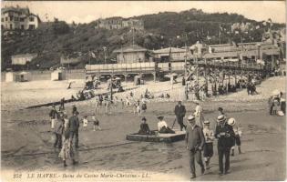 1914 Le Havre, Bains du Casino Marie-Christine / casino, spa, bathers, beach (EK)