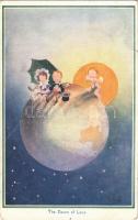 1913 The Dawn of Love. Children romantic art postcard s: Gilson (gyűrődés / crease)