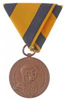 1898. Díszérem 40 Évi Hű Szolgálatért Katonai Alkalmazottak Részére Br kitüntetés modern mellszalagon T:1-,2 1898. Medal of Honor for 40 Years of Faithful Service to the Armed Forces Br medallion with modern ribbon C:AU,XF NMK 251.