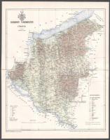 cca 1900 Somogy vármegye térkép 22x26 cm