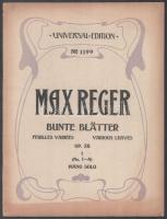 1899 Max Reger: Bunte Blätter, 2 db kotta zongorára, egyik sérült