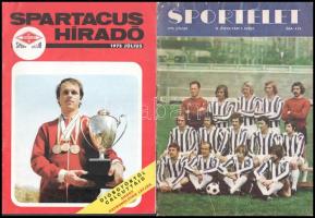 1975 2 db Sportélet és egy Spartacus hiradó újság fontos sporttörténeti hírekkel