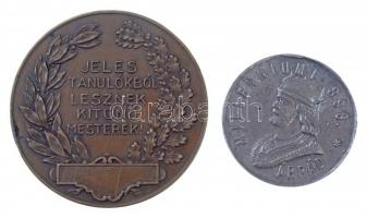 1896. "I. Ferencz József 1896 / Árpád MIlleniumi 896" Sn emlékérem (30,5mm) + ~1920-1930. ...