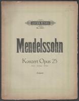 Mendelssohn: Konzert für Pianoforte mit Begleitung eines zweiten Pianoforte, papírkötés, kissé kopottas állapotban