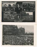 1946 A Magyar Köztársaság kikiáltásának emlékére, Tildy Zoltán köztársasági elnökké választása - 2 db képeslap / Second Hungarian Republic - 2 postcards