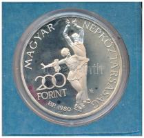 1980. 200Ft Ag "Téli olimpia - Lake Placid" eredeti "MNB" tokban T:1 (eredetileg...