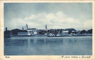 1928 Paks, város látképe a Dunáról (EK)
