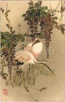 Asian style art postcard. B.K.W.I. 690/19. litho (EK)