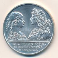 1990. 500Ft Ag "Mátyás király / Beatrix" T:BU kis patina Adamo EM113