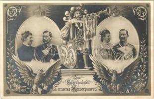 Zum Silberhochzeit unseres Kaiserpaares / 25th wedding anniversary of Emperor Wilhelm II and Empress Augusta Victoria of Schleswig-Holstein. Art Nouveau (fa)