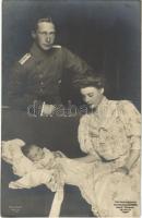 Wilhelm, German Crown Prince with Duchess Cecilie and child