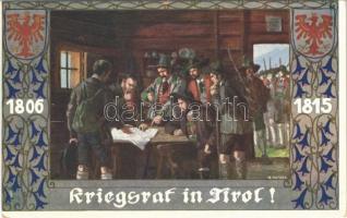 1806-1815 Kriegsrat in Tirol. Bund der Deutschen in Böhmen. Bundeskarte 199. / Austrian military art postcard, war council in Tirol s: E. Kutzer (EK)