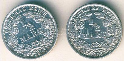 Német Birodalom/Császárság 1906F 1/2M Ag(2x) T:1/2+