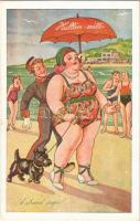 A strand szépe! Hullám-szálló / Hungarian fat lady humour at the beach