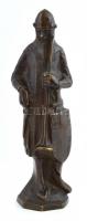 Harsonás katona, bronz szobor, jelzés nélkül, m: 29 cm