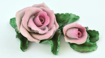 Herendi rózsák. Kézzel festett, jelzett, minimális lepattanással 14x7 cm