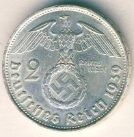 Német 3. Birodalom 1939B 2M Ag "Hindenburg" T:2+/2
