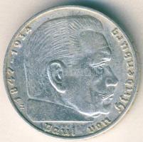 Német 3. Birodalom 1938E 2M Ag "Hindenburg" T:2