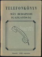 1985 MÁV budapesti igazgatóság telefonkönyv