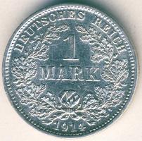Német Birodalom/Császárság 1914D 1M Ag T:1/2+