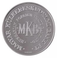 Lebó Ferenc (1960-) 1996. MKB (Magyar Külkereskedelmi Bank) Rt. Ag emlékérem eredeti dísztokban, tájékoztatóval (31,05g/0.999/42,5mm) T:PP fo.