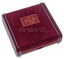 Lebó Ferenc (1960-) 1996. "MKB (Magyar Külkereskedelmi Bank) Rt." Ag emlékérem eredeti dís...