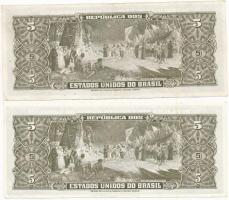 Brazília 1962. 5C + 1964. 5C T:II-,III apró fo.  
Brazil 1962. 5 Cruzeiros + 1964. 5 Cruzeiros C:VF...