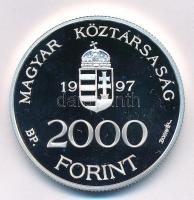 1997. 2000Ft Ag "Integráció az EU-ba-EURO I" dísztokban, tanúsítvánnyal T:PP Adamo EM147