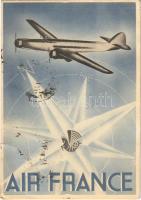 1937 Air France / French airline advertising card (EK)
