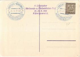 1936 XVII. Deutscher Verbands u. Philatelistentag Königswald 24. u. 25. Oktober 1936 / German Philat...