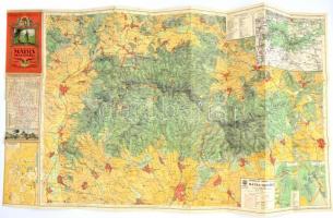 1933 Kirándulók térképe 6/a.: Mátra, 1:50000, Magyar Királyi Állami Térképészet, rajta tulajdonosi bejegyzés, 61×99 cm