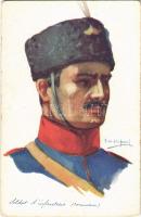 Soldat dInfanterie (roussain) / WWI Russian military infantryman, soldier. Visé Paris No. 155. French art postcard s: Em. Dupuis (EK)