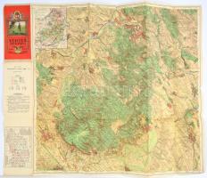 1933 Kirándulók térképe 15.: Vértes, 1:50000, Magyar Királyi Állami Térképészet, 63,5×76,5 cm