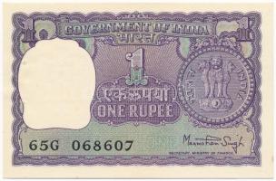 India 1976. 1R T:I tűly.  India 1976. 1 Rupee C:Unc needle holes Krause#77