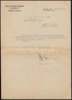 1945 Dinnyés Lajos levele Balog Istvánnak, a Gyóni Társaság elnökének