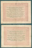 1848. 5Ft "Kossuth bankó" 2klf variánsban, hátoldali román szövegben, színben, egyik előla...