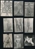 cca 1960-1970 12 erotikus fotó, 6×6 és 12×9 cm közötti méretekben
