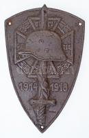 ~1931. Országos Frontharcos Szövetség nagyméretű Al jelvény BERÁN N. gyártói jelzéssel (190x68mm) T:2- Hungary ~1931. Hungarian Front Fighters Association Al badge with makers mark BERÁN N. (190x68mm) C:VF