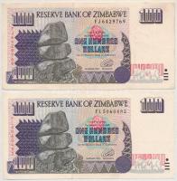 Zimbabwe 1995. 100$ (2x) T:I-,III  Zimbabwe 1995. 100 Dollars (2x) C:AU,F Krause#9