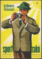 cca 1957 Érdemes felvenni...sportzakó, s.: Macskássy villamosplakát. 17x24 cm