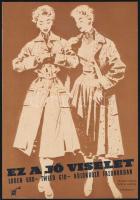 cca 1960 Ez a jó viselet Lóden tweed különböző fazonokban, villamosplakát. 17x24 cm