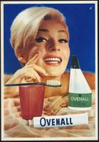 cca 1960 Ovenall a legjobb szájfertőtlenítő és fogkrém. villamosplakát. 17x24 cm